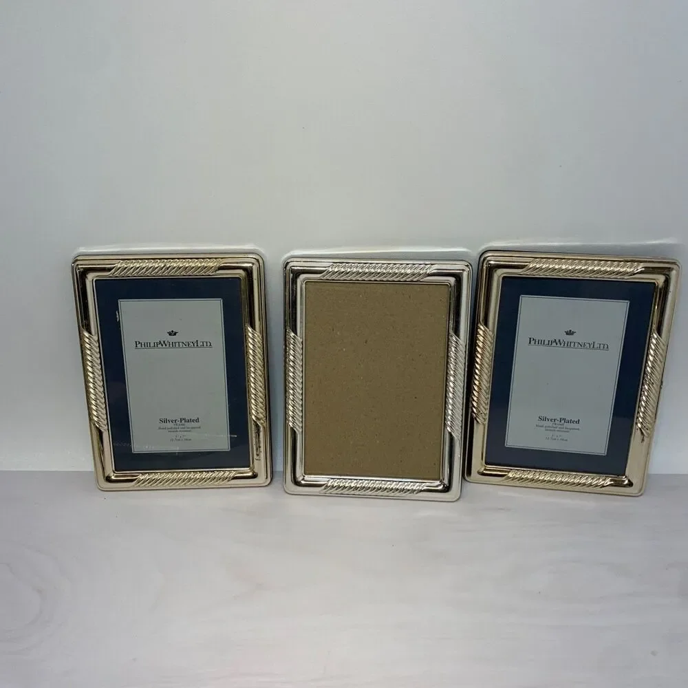 Philip Whitney Ltd. Silver Plated Hand Polished & Lacquered 5” x‎ 7” photo frame